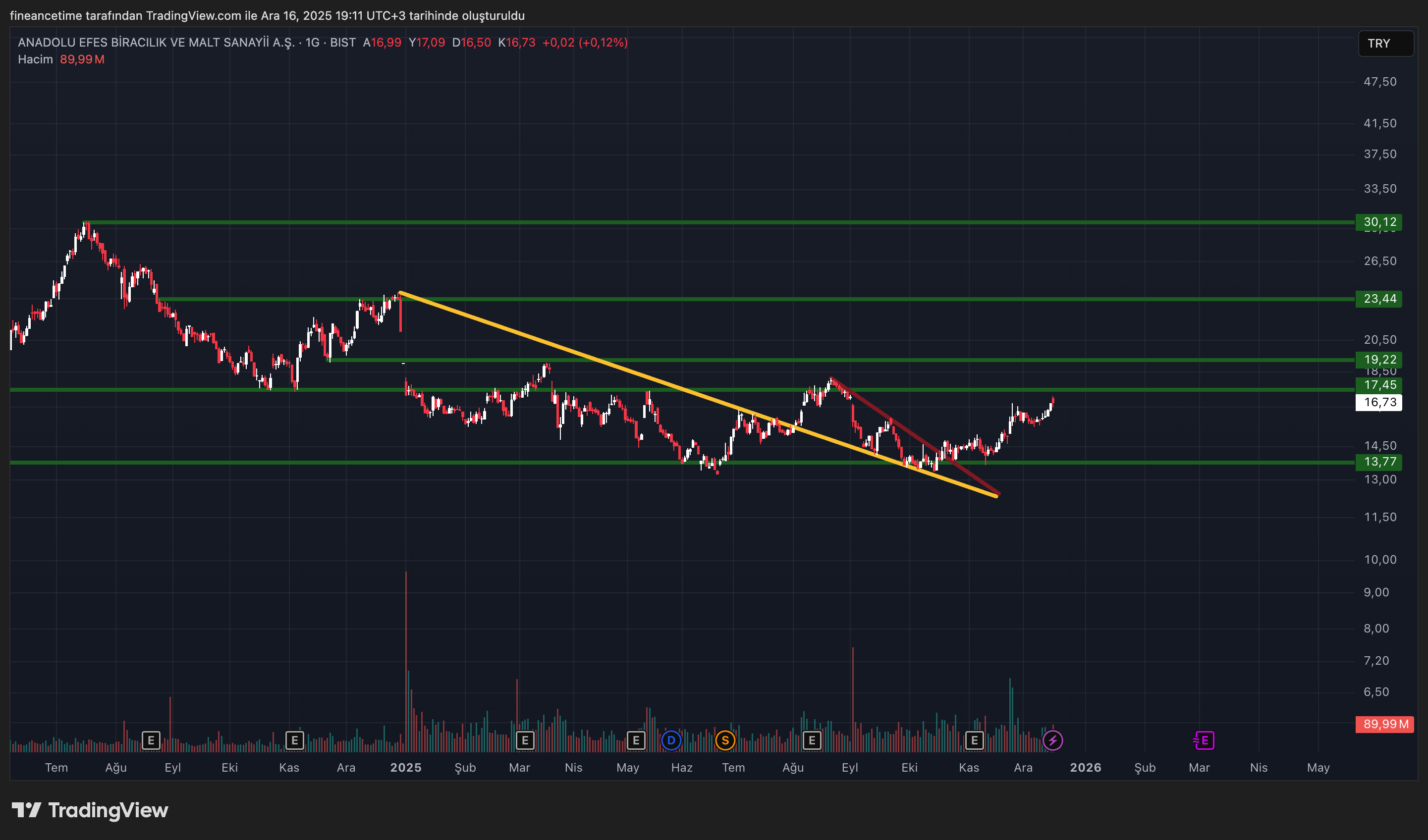 ANADOLU EFES BİRACILIK VE MALT SANAYİİ A.Ş. Grafik