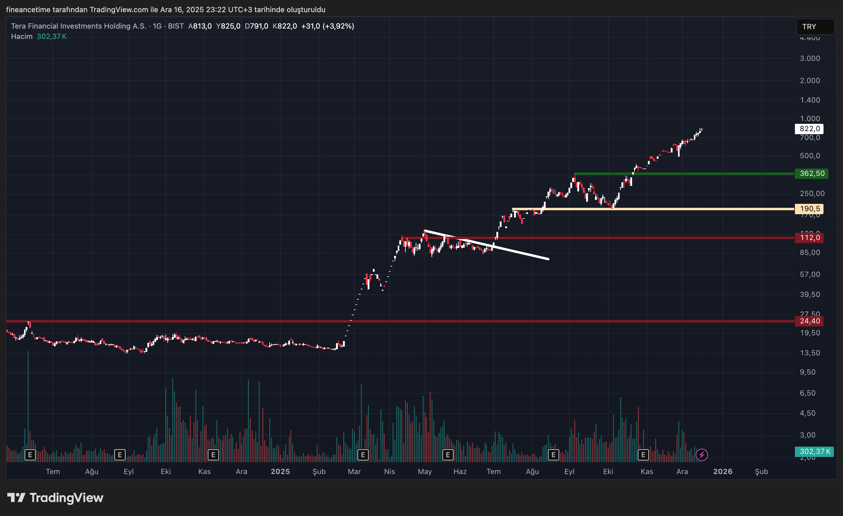 TERA FINANCIAL HOLDING Grafik