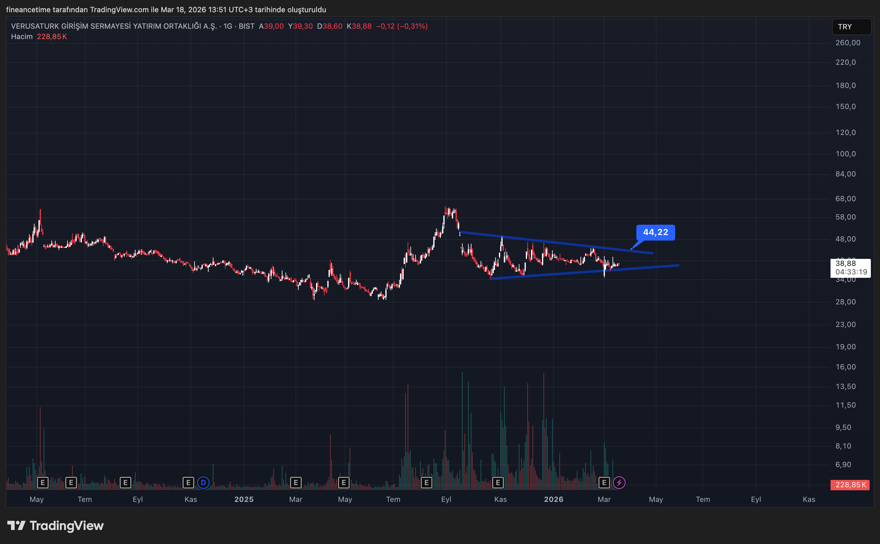 VERTUSATURK GIRISIM SERMAYESI Grafik